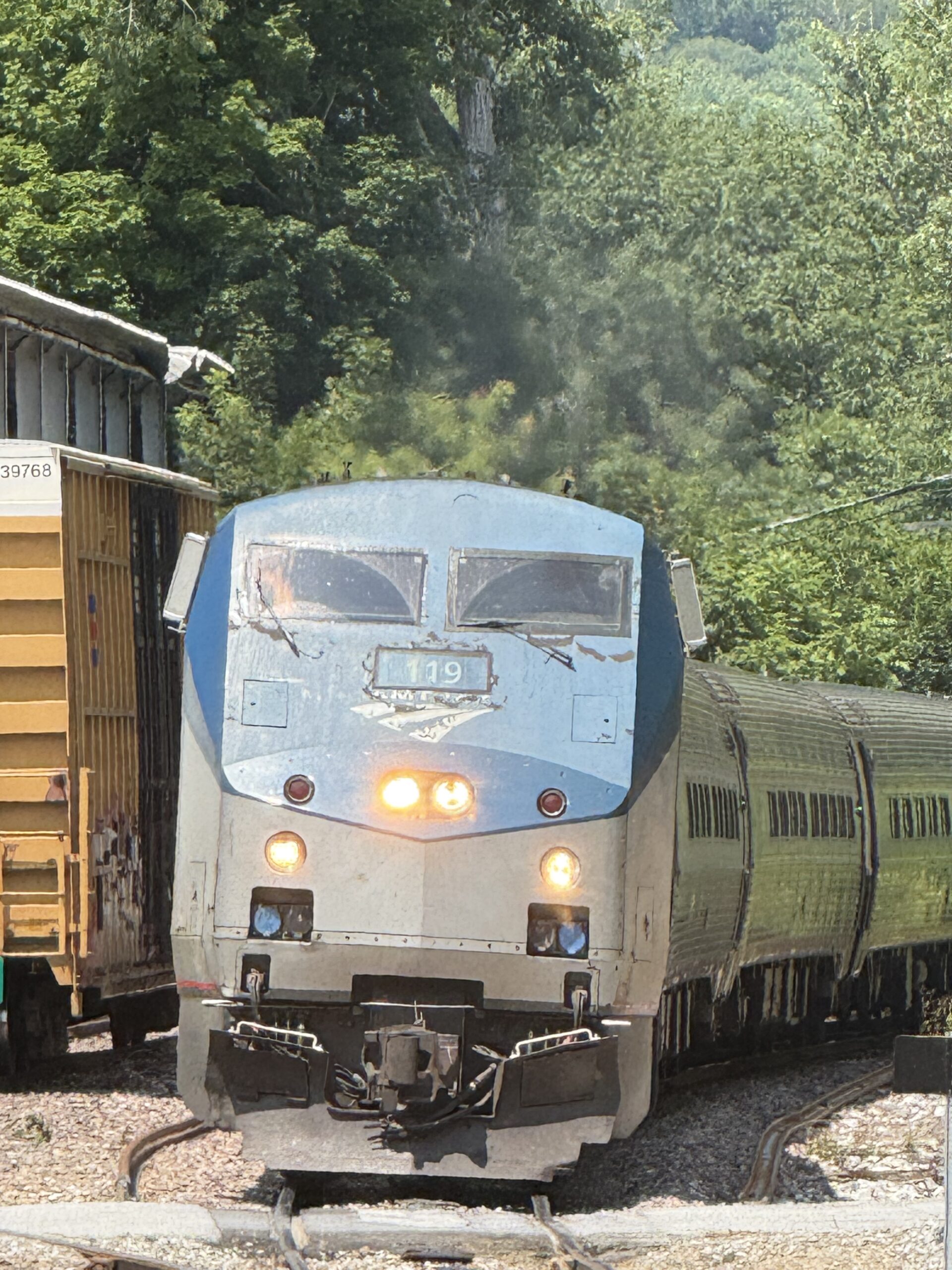 Amtrak 119 leads the southbound Ethan Allen Express #290.